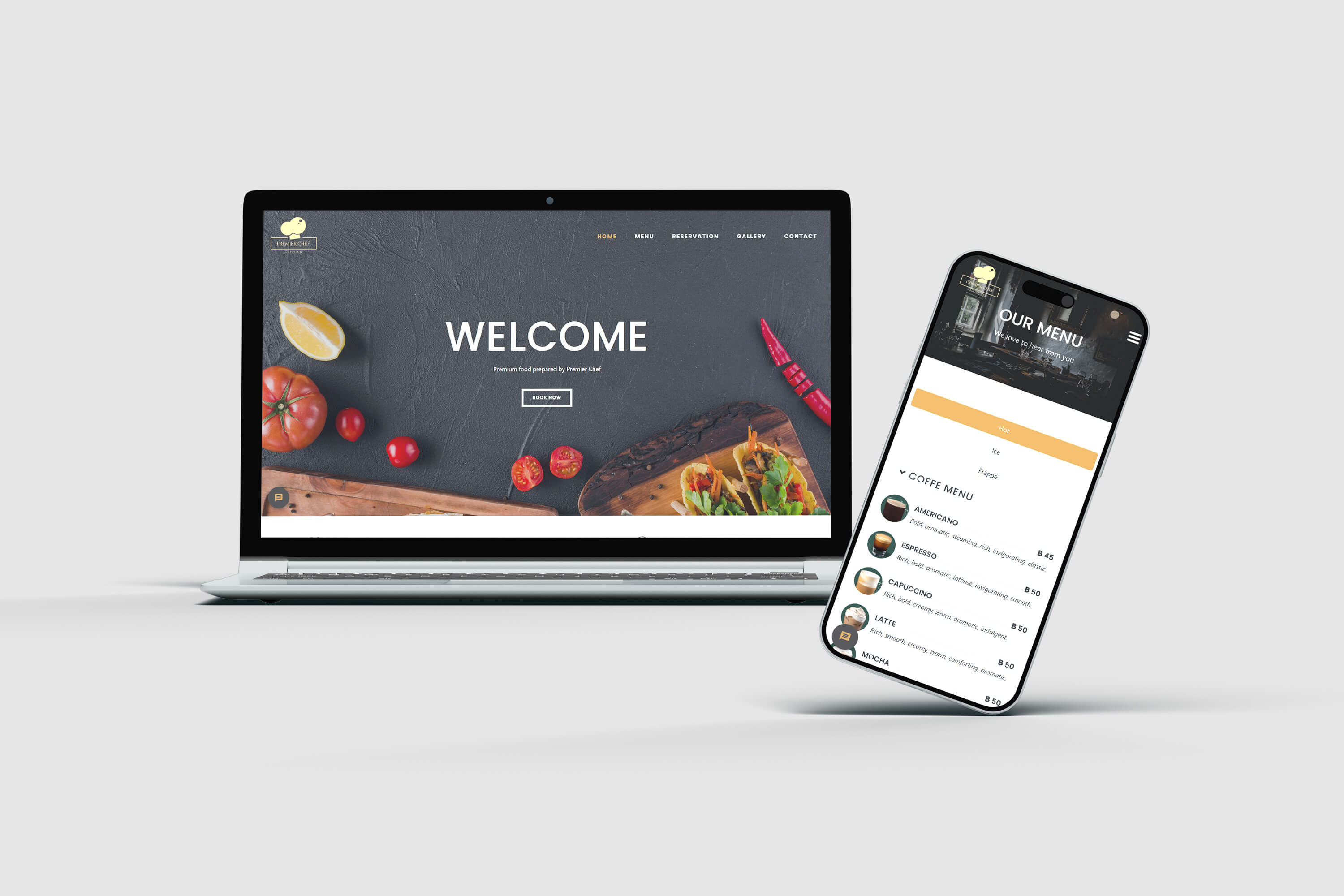 mobile and laptop screen